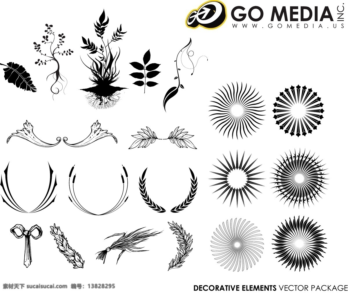 gomedia 出品 矢量 欧式 花边 花纹 圆 草 翅膀 模式 树叶 小麦 圆形 植物 5系列 矢量图 其他矢量图