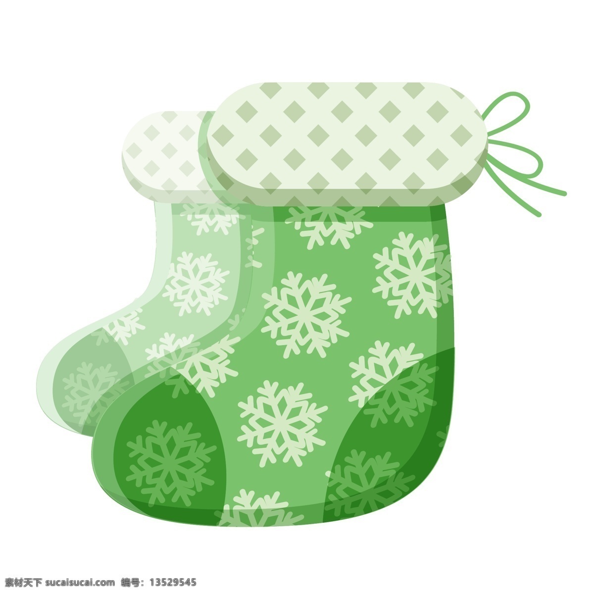 扁平 雪花 纹理 圣诞节 袜子 矢量 元素 周边 圣诞 绿色 系 微 电商 banner 气氛 渲染