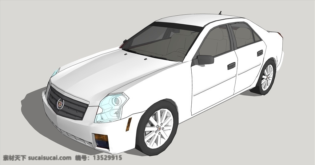 凯迪拉克 cts 汽车 小汽车 轿车 品牌车 公用车 公务车 交通工具 草图大师 草图大师模型 环境设计 景观设计 skp