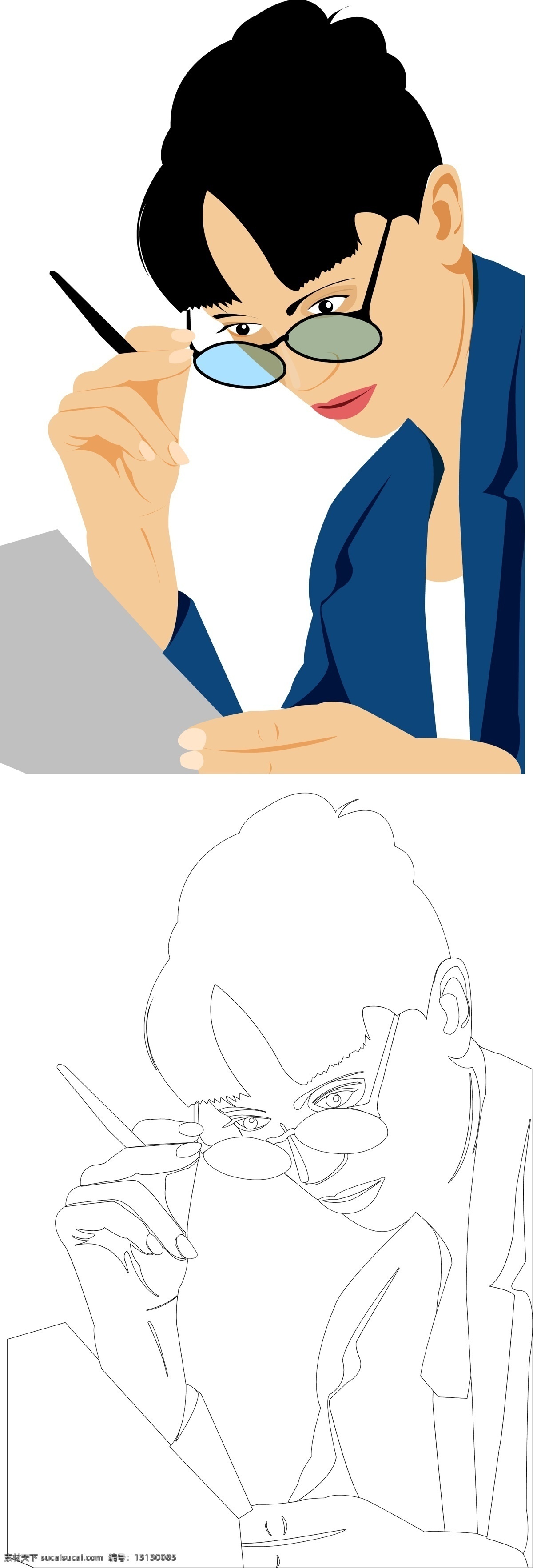 戴眼镜女孩