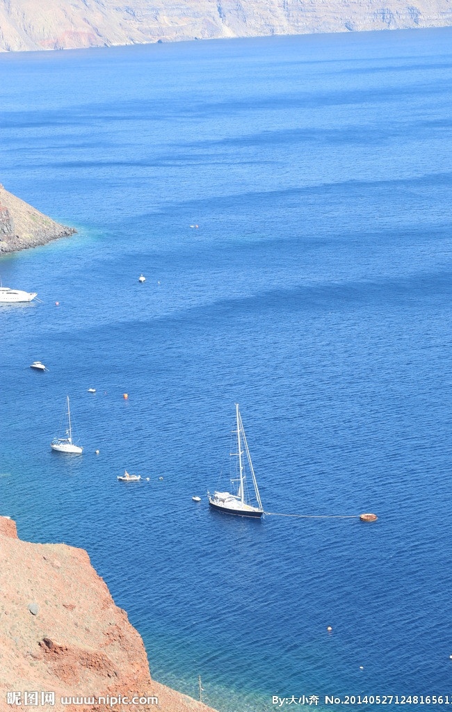 圣 托里尼 爱琴海 蓝 圣托里尼 大海 帆船 蓝色 国外旅游 旅游摄影