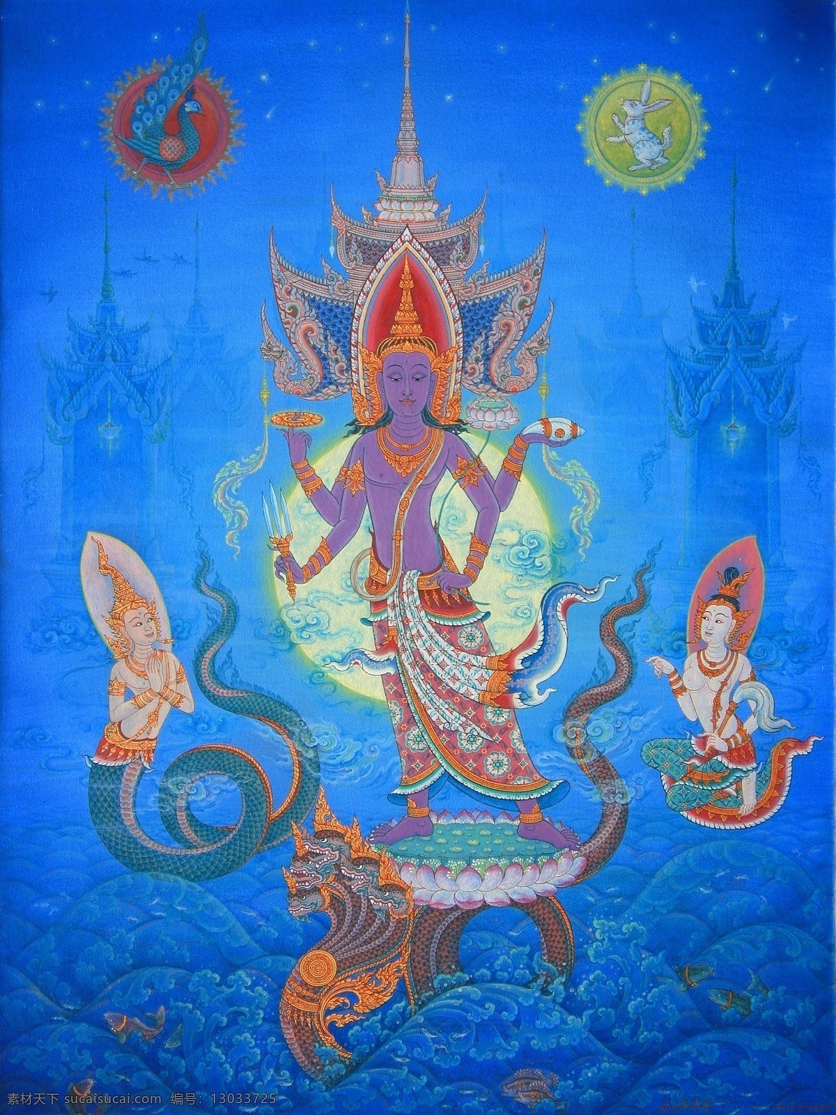 帕那瑞 高清 泰国 宗教画 艺术画 油画 绘画 艺术 高清绘画 绘画书法 文化艺术