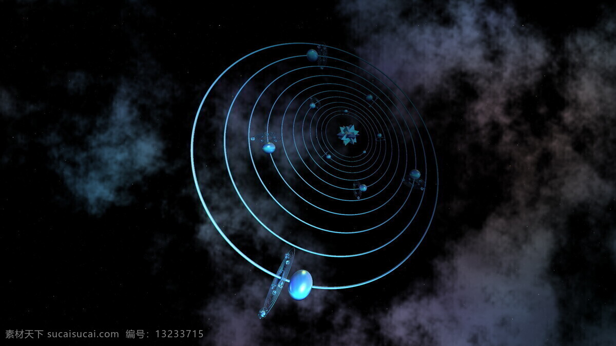 宇宙 银河 绚丽 星空 轨道 星球 圆环 自然景观 人文景观