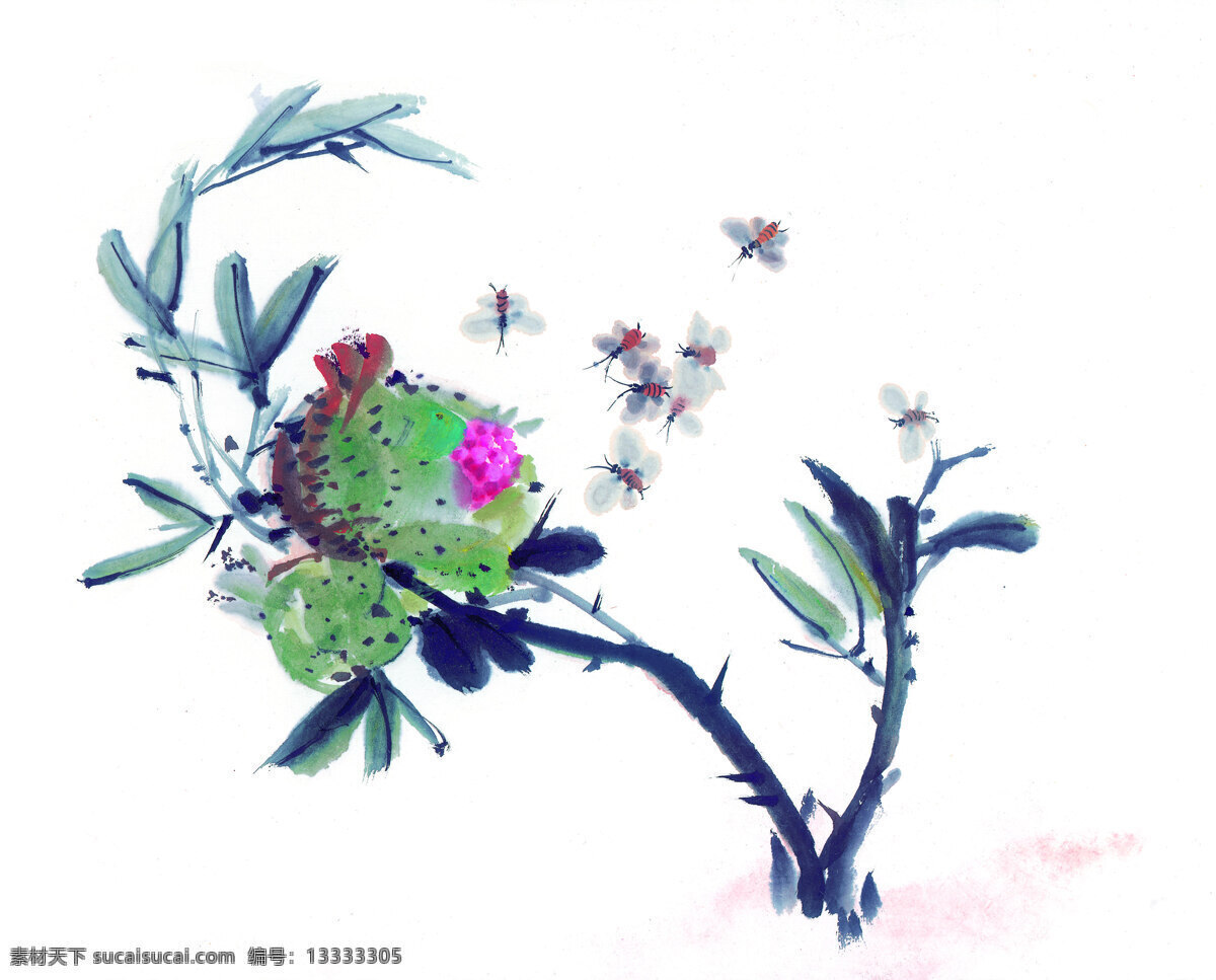 花卉 蜜蜂 白描 工笔画 绘画 昆虫 蚂蚱 美术 泼墨 人物 水墨 文化艺术 写意 中国画 装饰素材 室内装饰用图