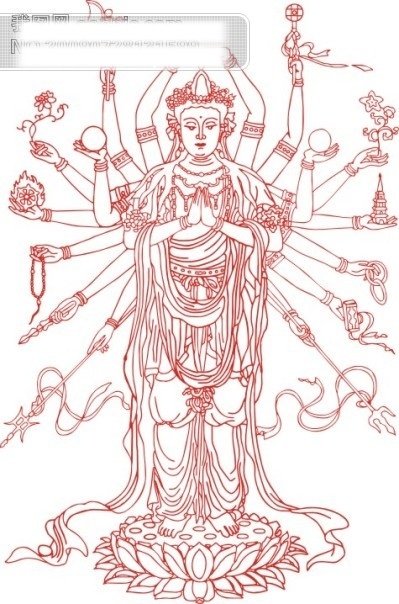 千手观音 微利设计 印刷包装 画册设计 画册 样本 书籍 杂志 报纸 矢量图 矢量人物