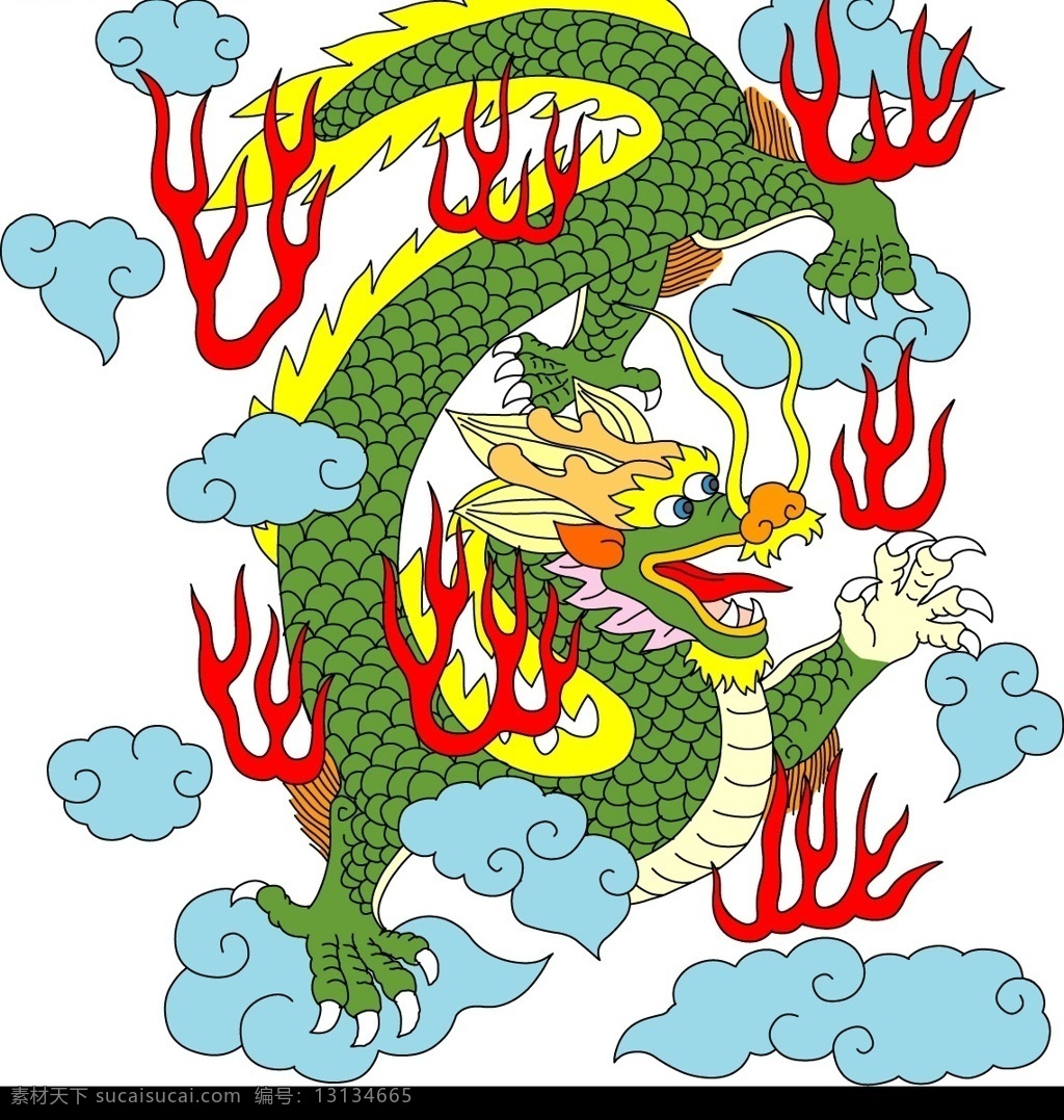 龙图腾 龙 图腾 生物世界 其他生物 矢量图库