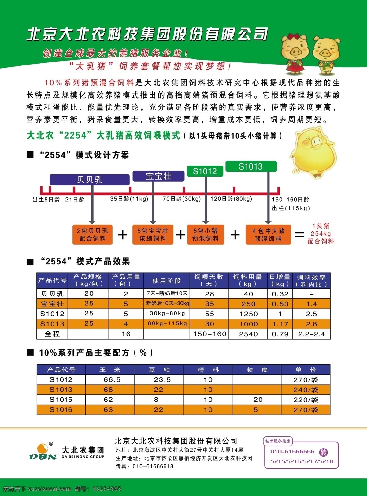 饲料彩页 色块 猪 大北农 饲料 宣传单 农业彩页 dm宣传单 广告设计模板 源文件