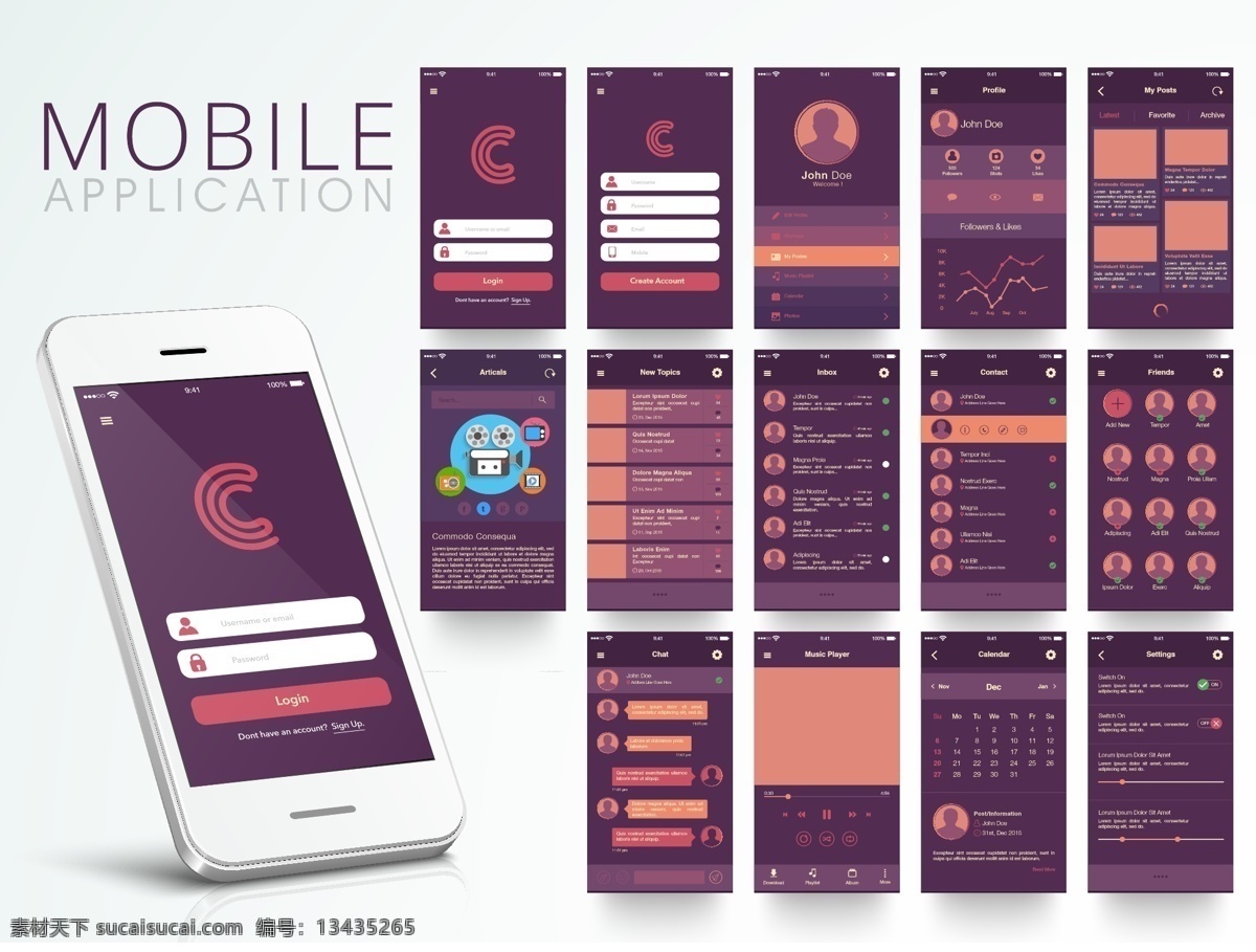 影视音乐 用户 登入 ui 界面 影视音乐ui 手机ui界面 手机app app界面 音乐 用户界面 套件 白色