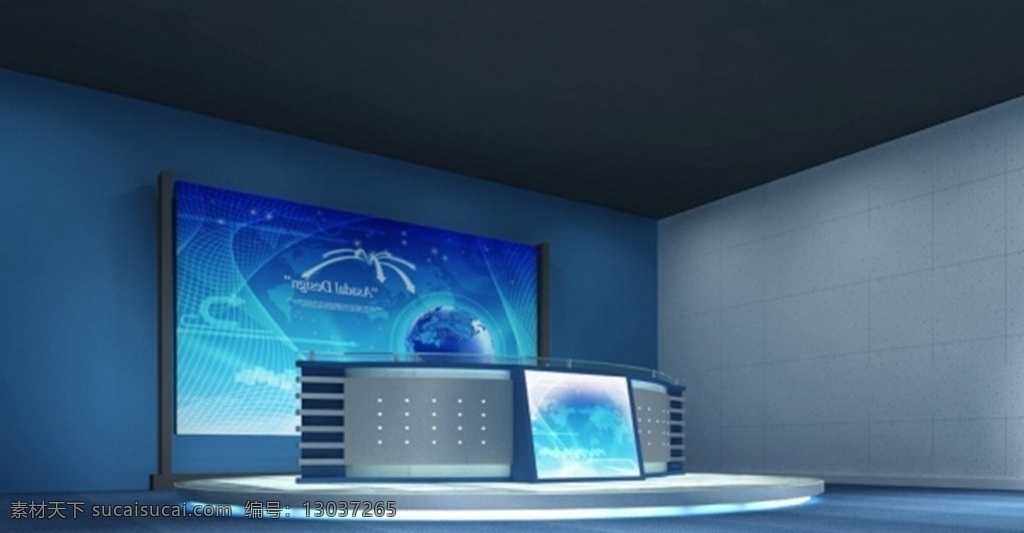 电视台 演播厅 3d 模型 3d设计 其他模型 max