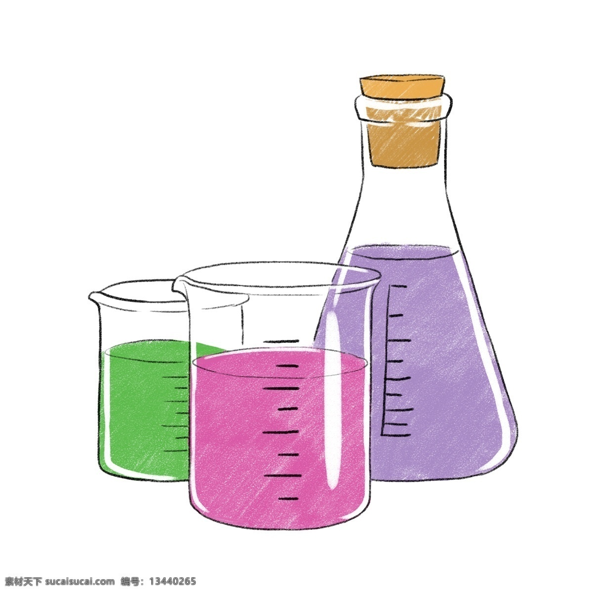化学 器皿 药品 插图 量杯 液体 绿色叶子 紫色液体 化学器皿 药品插图 红色液体 化学药品插画 量筒