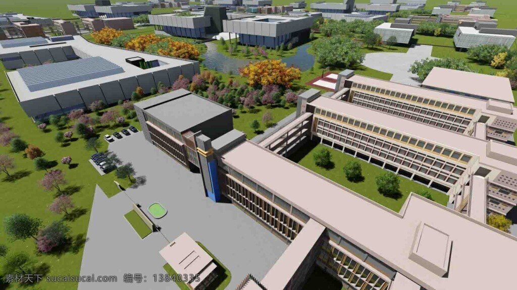 俯视效果视频 效果视频 学校效果视频