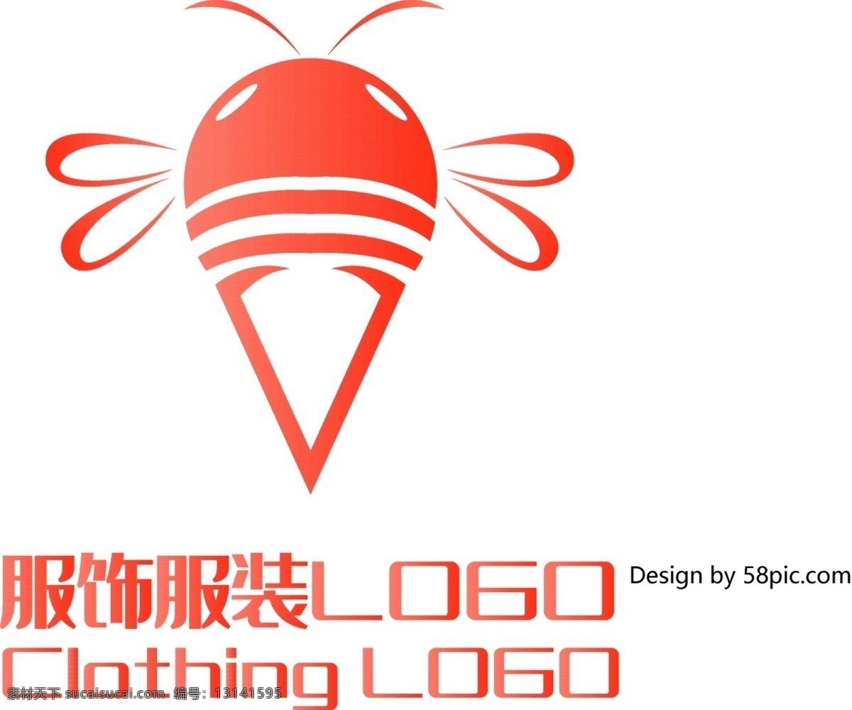 原创 创意 简约 v 字 蜜蜂 服饰 服装 logo 标志 可商用 字体设计
