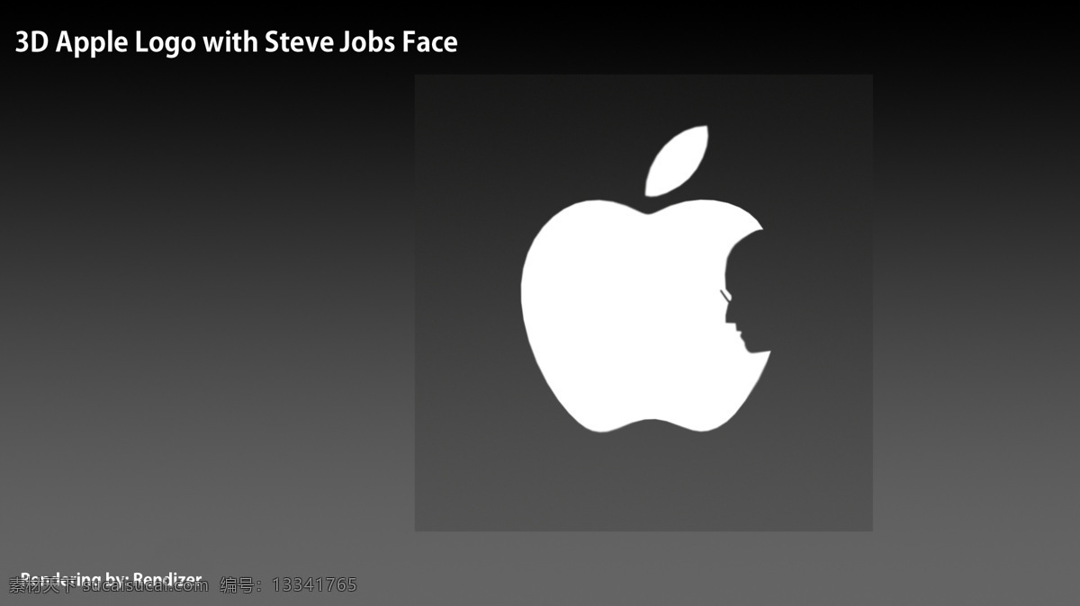 随着 史蒂夫 乔 布斯 3d 苹果 标志 脸 3d模型素材 其他3d模型