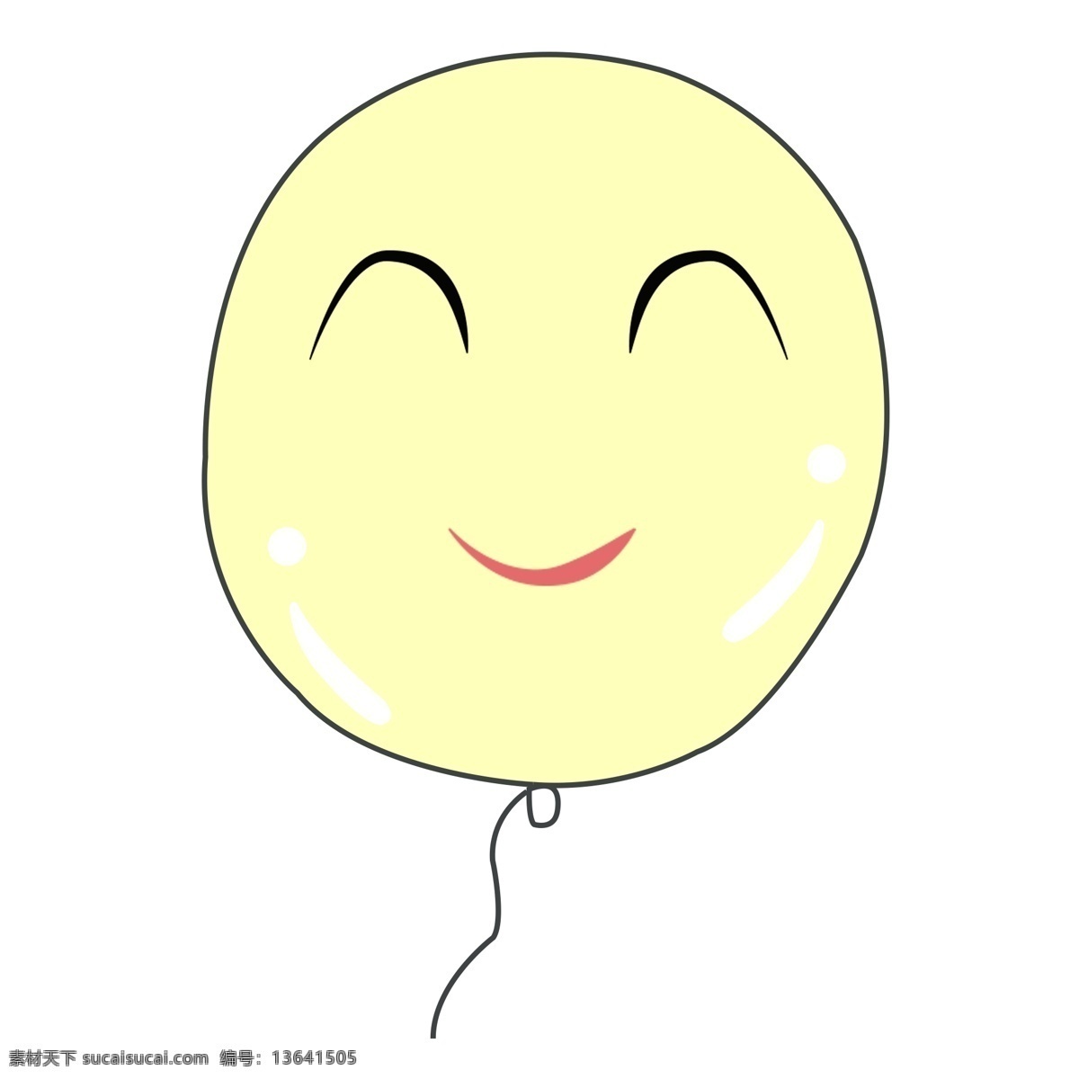 微笑 黄色 气球 笑脸 大笑 开心