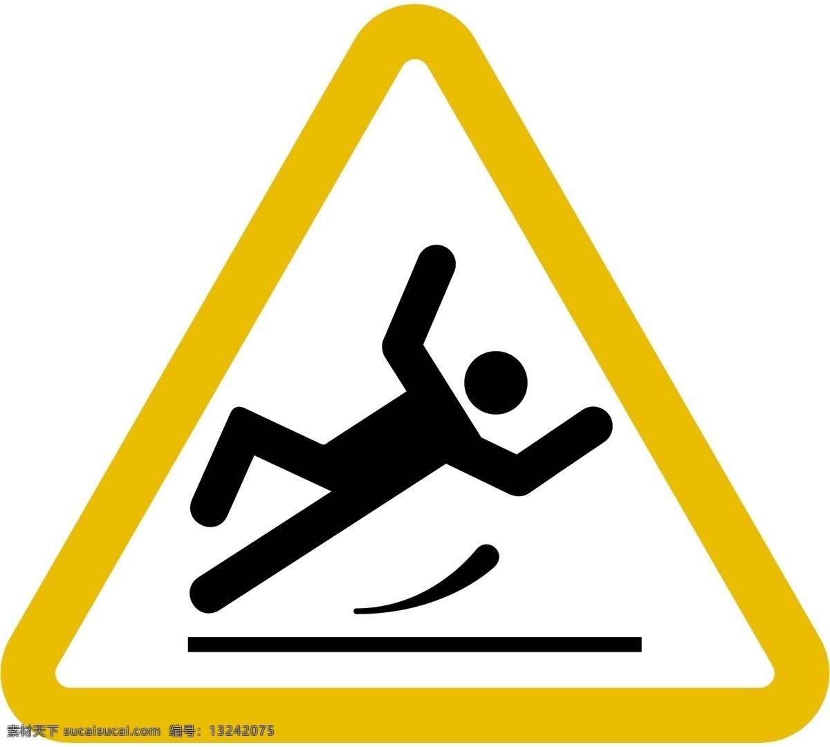 小心滑倒 当心滑倒 地滑 小心地滑 当心地滑 摔跤 跌倒 小心跌倒 标志图标 公共标识标志