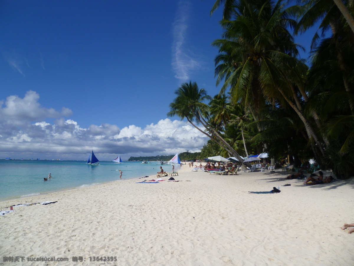热带海边浴场 热带 海边 浴场 大海 沙滩 蓝天白云 椰子树 度假 国外旅游 旅游摄影