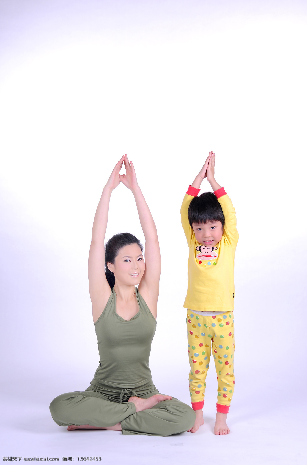 亲子瑜伽 美女 儿童 瑜伽 人物摄影 人物图库