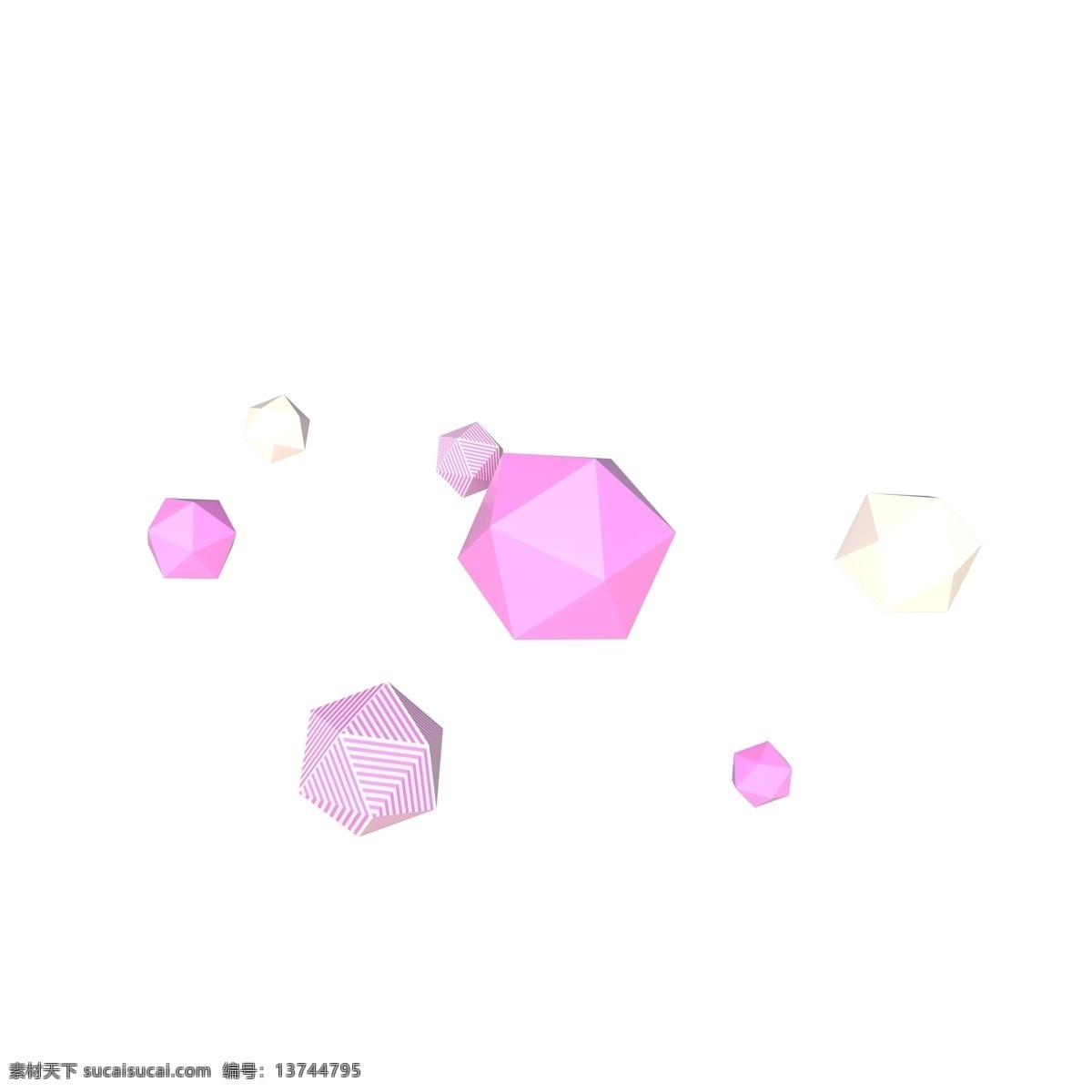c4d 立体几何 多边形 漂浮 元素 3d 立体 几何 紫色 条纹 海报 装饰 马卡龙色 小清新 简约几何