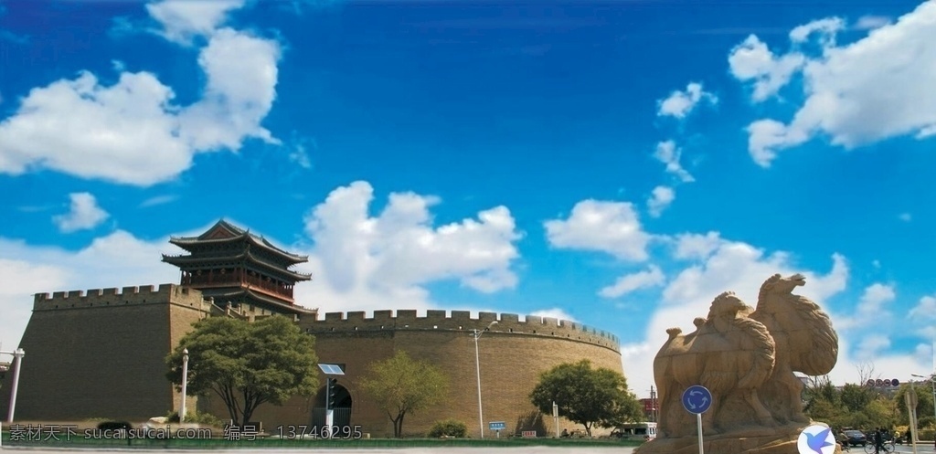 榆林南门 榆林 骆驼 南门 城墙 榆林骆驼