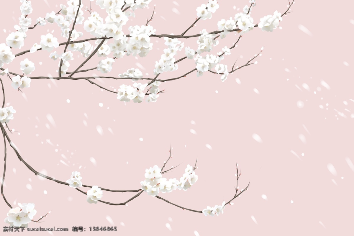 手绘 花 唯美 粉色 背景 插画 手绘花 唯美插画 粉色背景 装饰 小清新