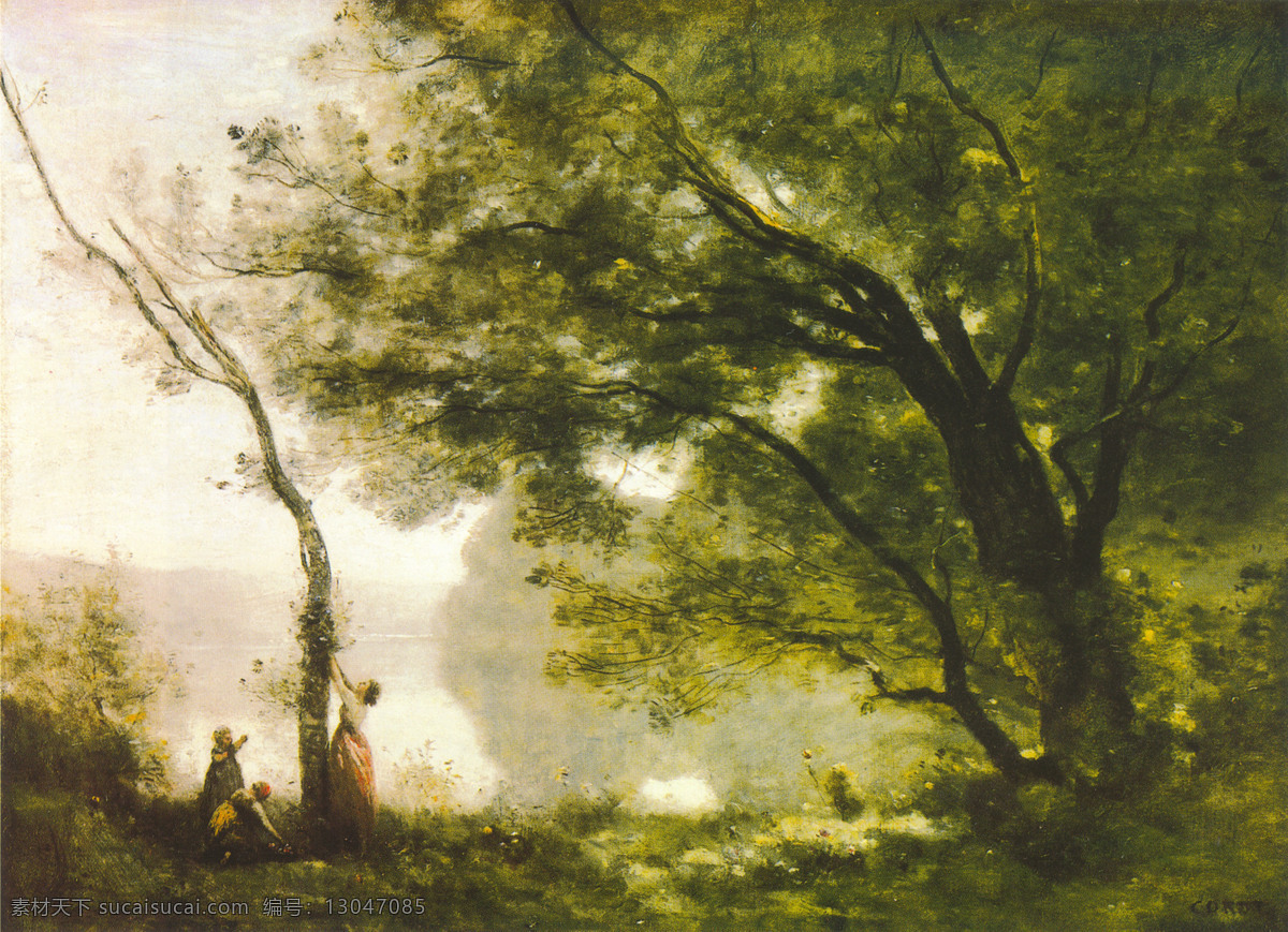 风景 装饰画 绘画书法 墙绘 文化艺术 油画 枫丹白露 回忆 卡纸画 丙烯画 家居装饰素材