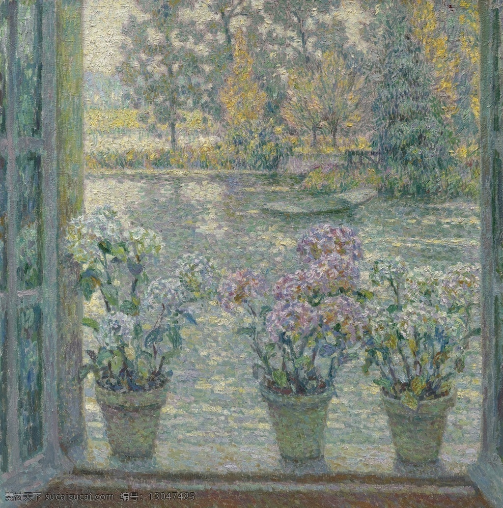 莫奈油画 莫奈 油画 花盆 风景油画 大师油画 印象派油画 莫奈高清 文化艺术 绘画书法
