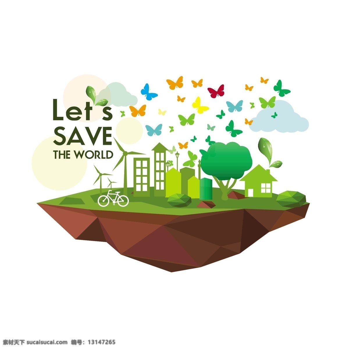 生态信息 环保 创意设计 eco 绿色 蝴蝶图案 循环 能源 节能 低碳 生态 回收 环保标志 ppt素材 底纹背景 商务金融 商业插画 白色