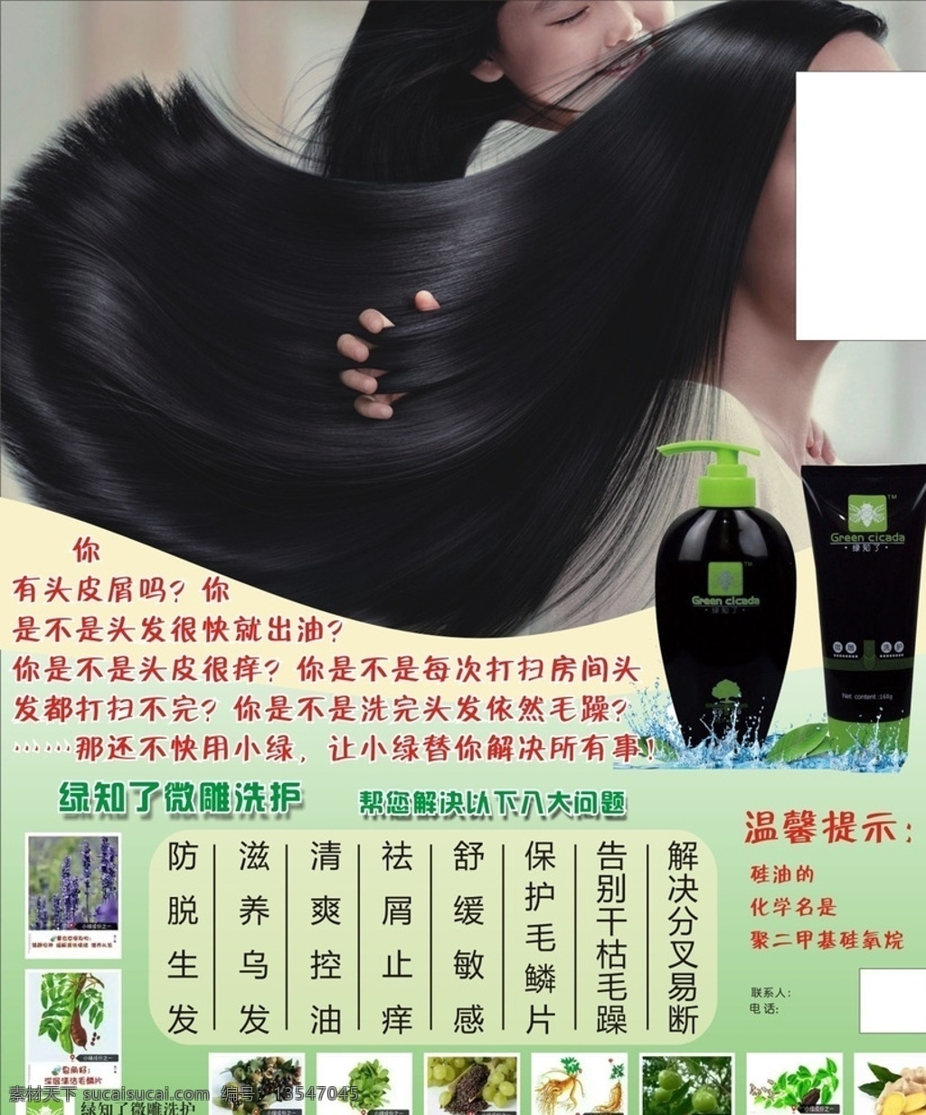 海报 宣传单 头发 美女 美发 高清图片 展板 头屑 洗发水 洗发露 无硅油 宣传