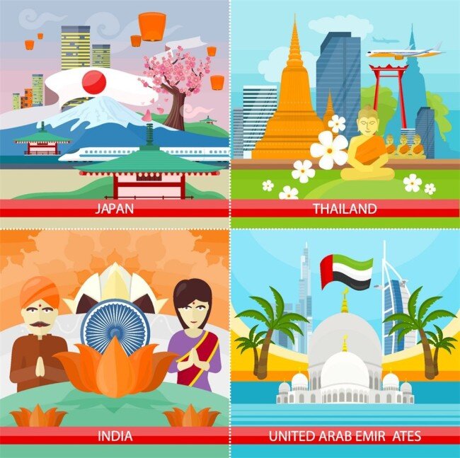 旅游漫画图标 户外 假期 旅游 梦幻 夏天 炫彩 暑假 度假 运动 沙滩 用品 水彩 图标 插画 海 矢量 动漫动画