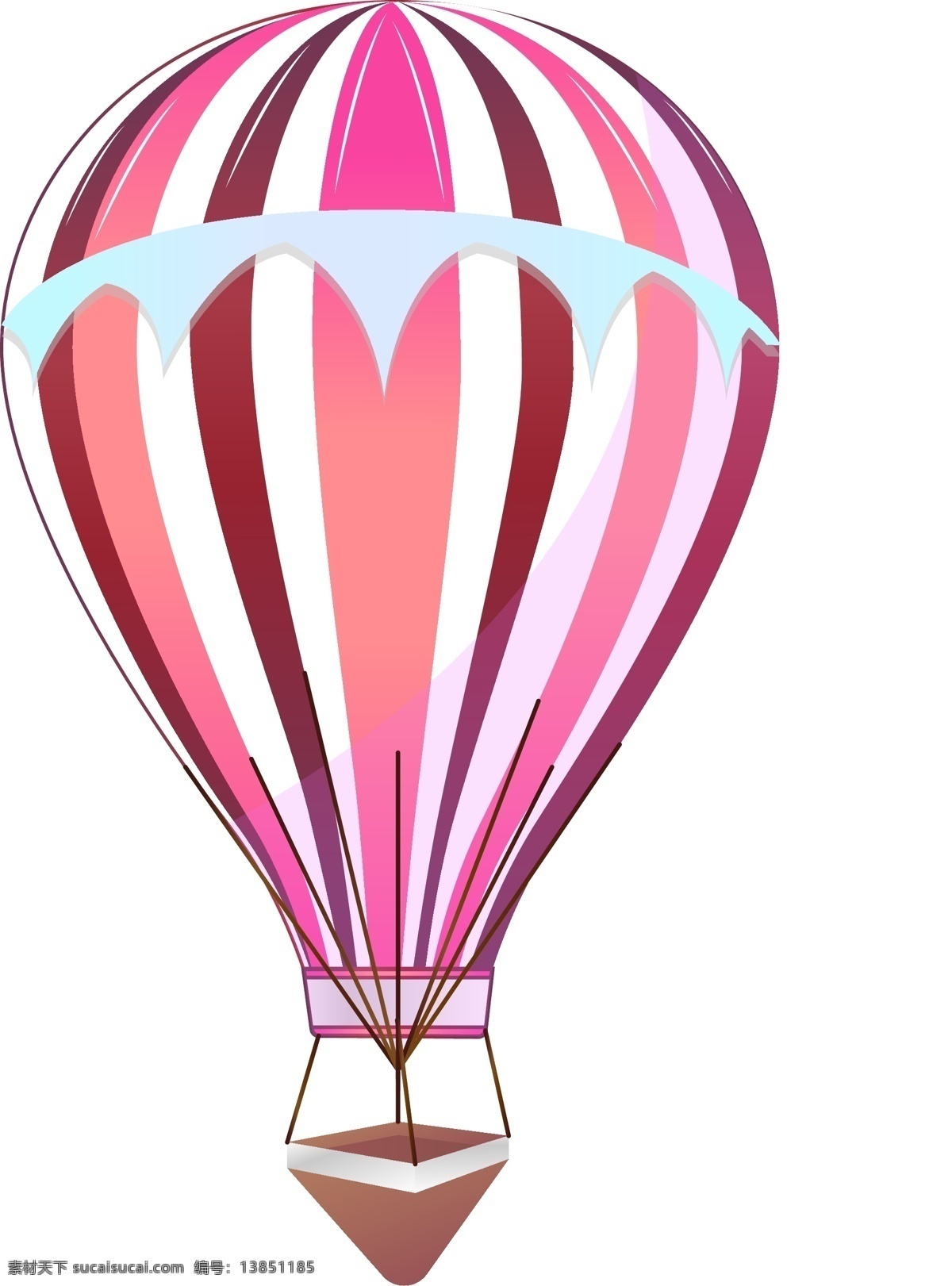 粉色 条纹 热气球 装饰