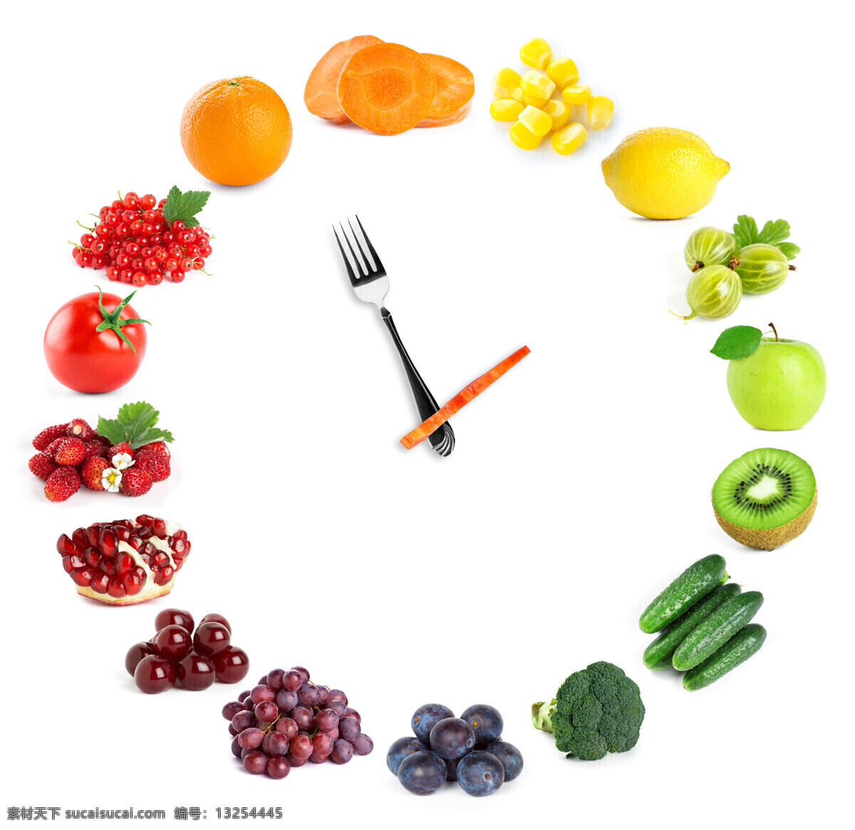 创意 时钟 水果 拼盘 多彩 美食 生鲜蔬菜 生活百科 餐饮美食