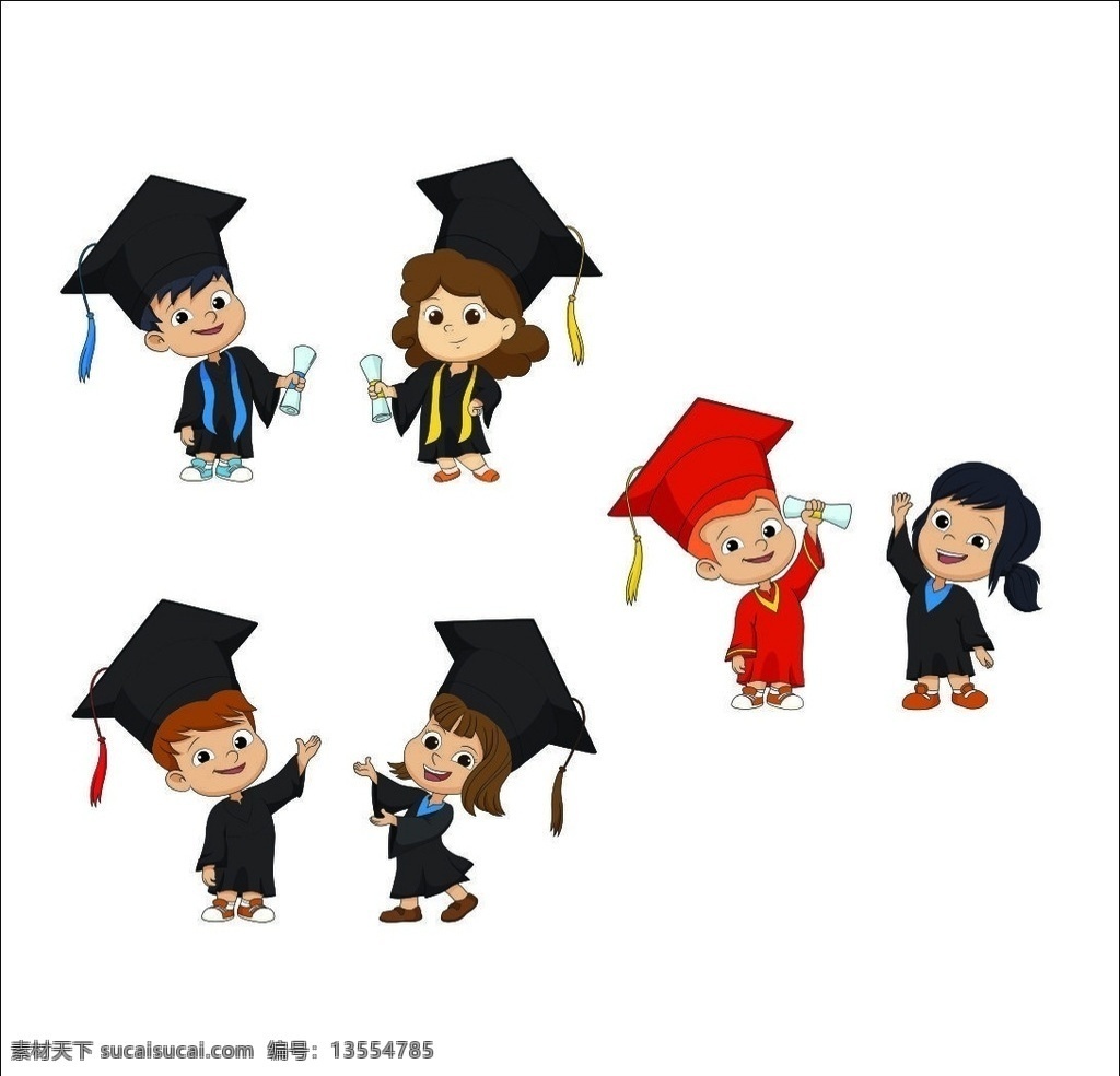 q博士 卡通学士 卡通硕士 爱学习 学习 学士 博士 硕士 招生 实习 好好学习 上学 学士服 学位服 卡通学士服 卡通博士帽 博士帽 矢量人物 图案类 动漫动画 动漫人物