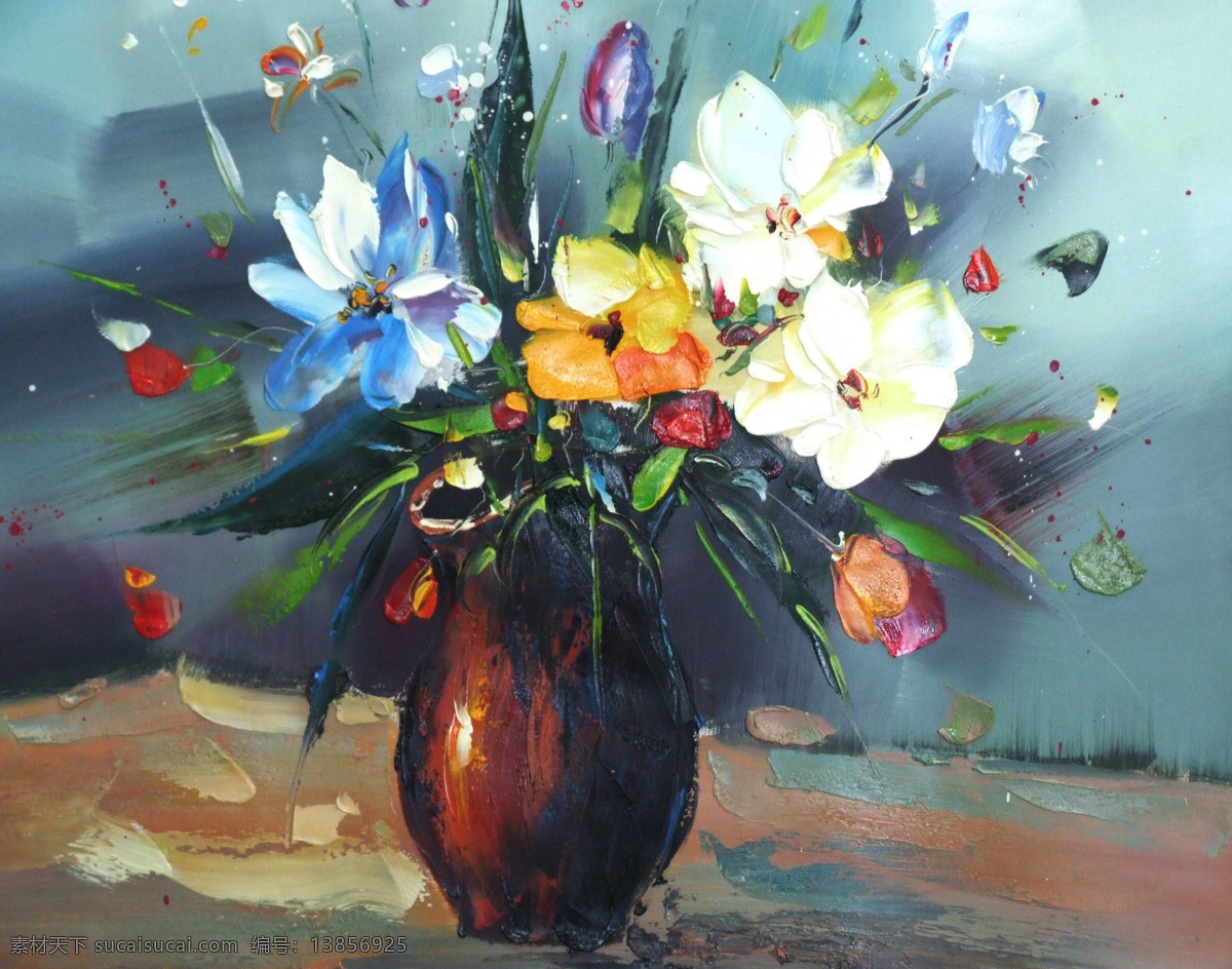 油画 花卉图片 绘画书法 菊花 图案 文化艺术 印花 油画花卉 花卉 设计素材 模板下载 装饰素材