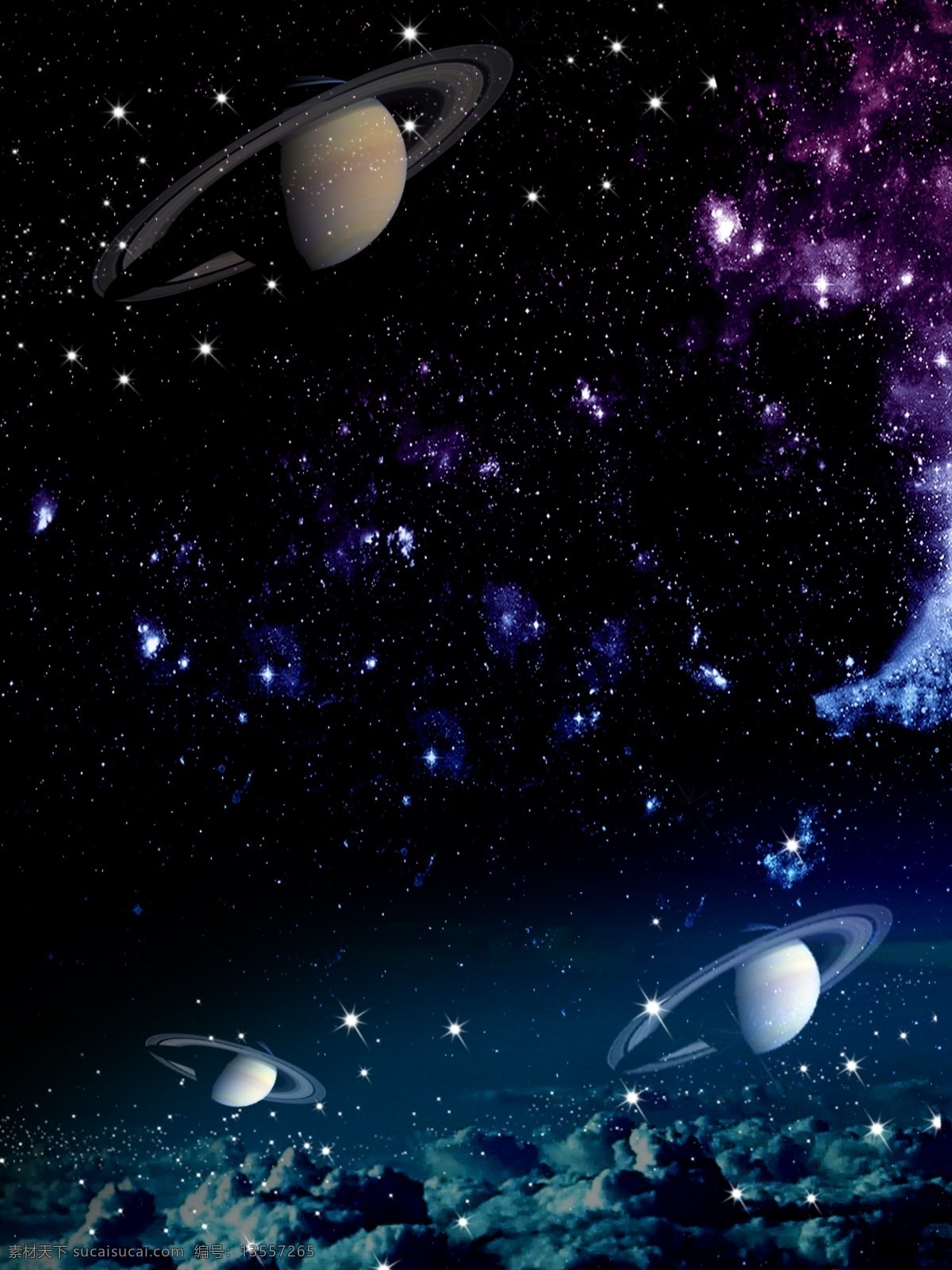 唯美 创意 风行 星 轨道 星空 背景 黑色 商务 行星