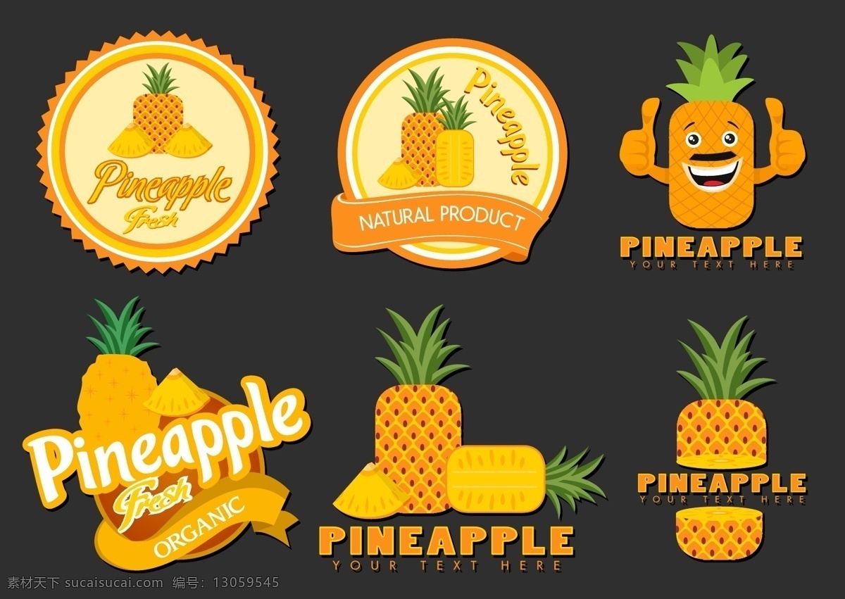 菠萝 水果 新鲜菠萝 菠萝底纹 矢量菠萝 菠萝汁 标签 食品蔬菜水果 生物世界