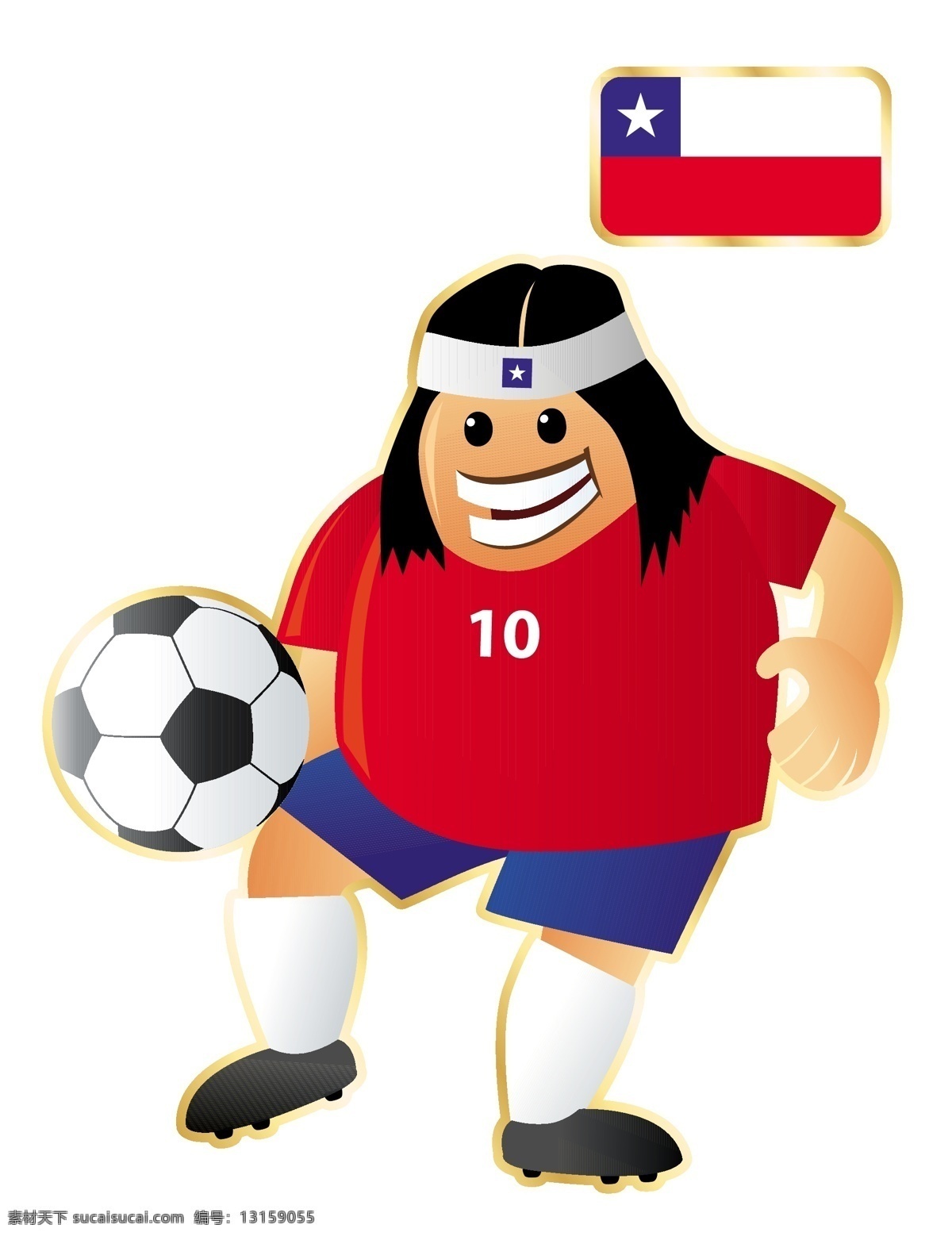 踢球 足球 卡通 人物 形象 矢量图 运动员 大胖子 运动 外国 矢量 扁平化 平面