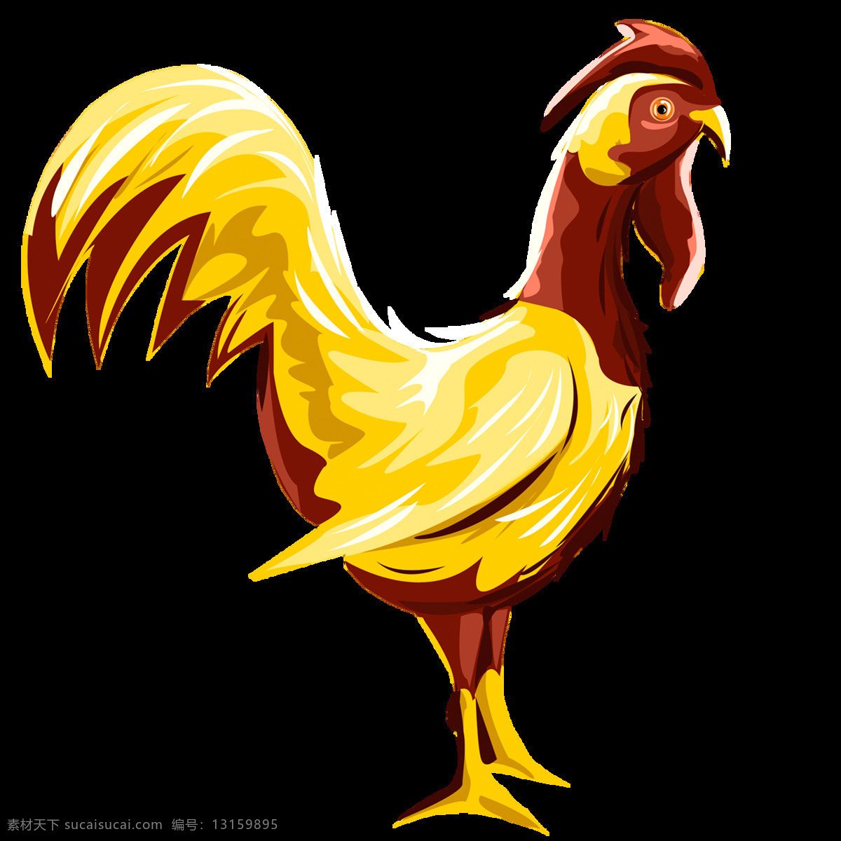 高清 唯美 鸡 绘画 可爱 卡通 创意 公鸡 形象