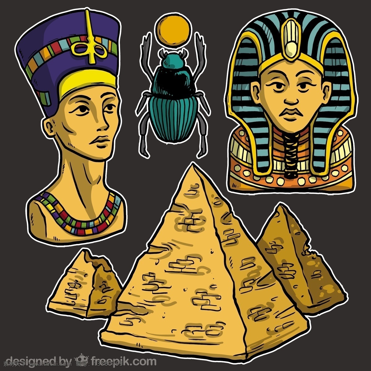 埃及 文化 插图 沙漠 沙 金字塔 埃及文化 神 古 绿洲 法老 狮身人面像 神话 荷鲁斯 阿努比斯 神秘 象形文字 黑色