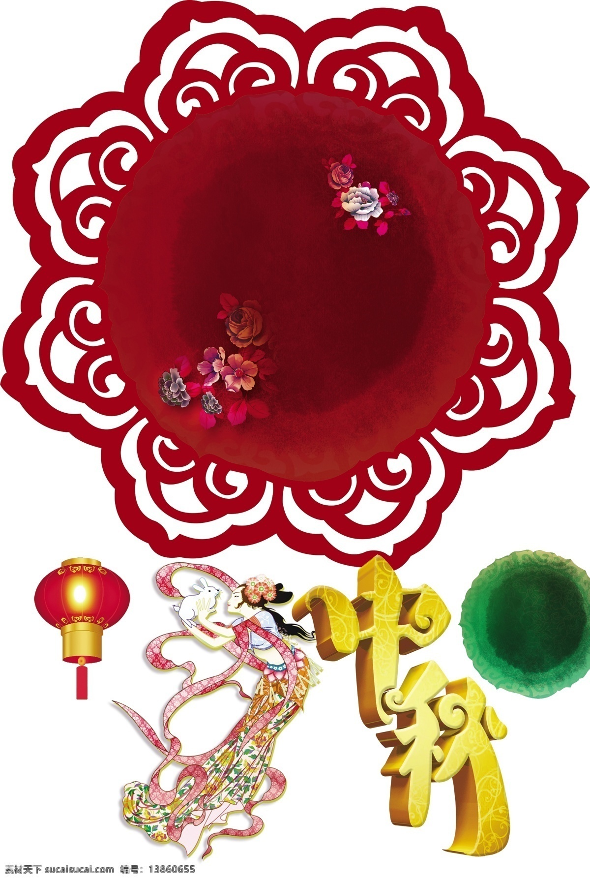 中秋免费下载 嫦娥 灯笼 吊挂 古典 异形 圆盘 中秋 原创设计 原创节日素材