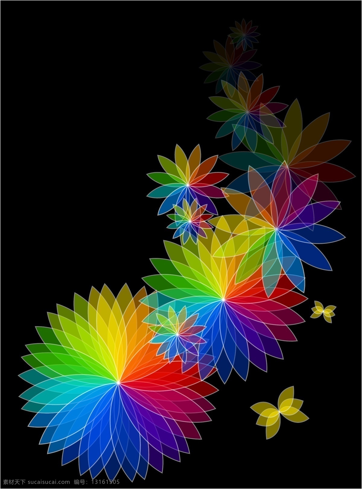 彩色 花 矢量图 矢量 超 炫 动感矢量图 花纹矢量图 矢量插画 矢量图素材 动感线面 图片矢量 白色