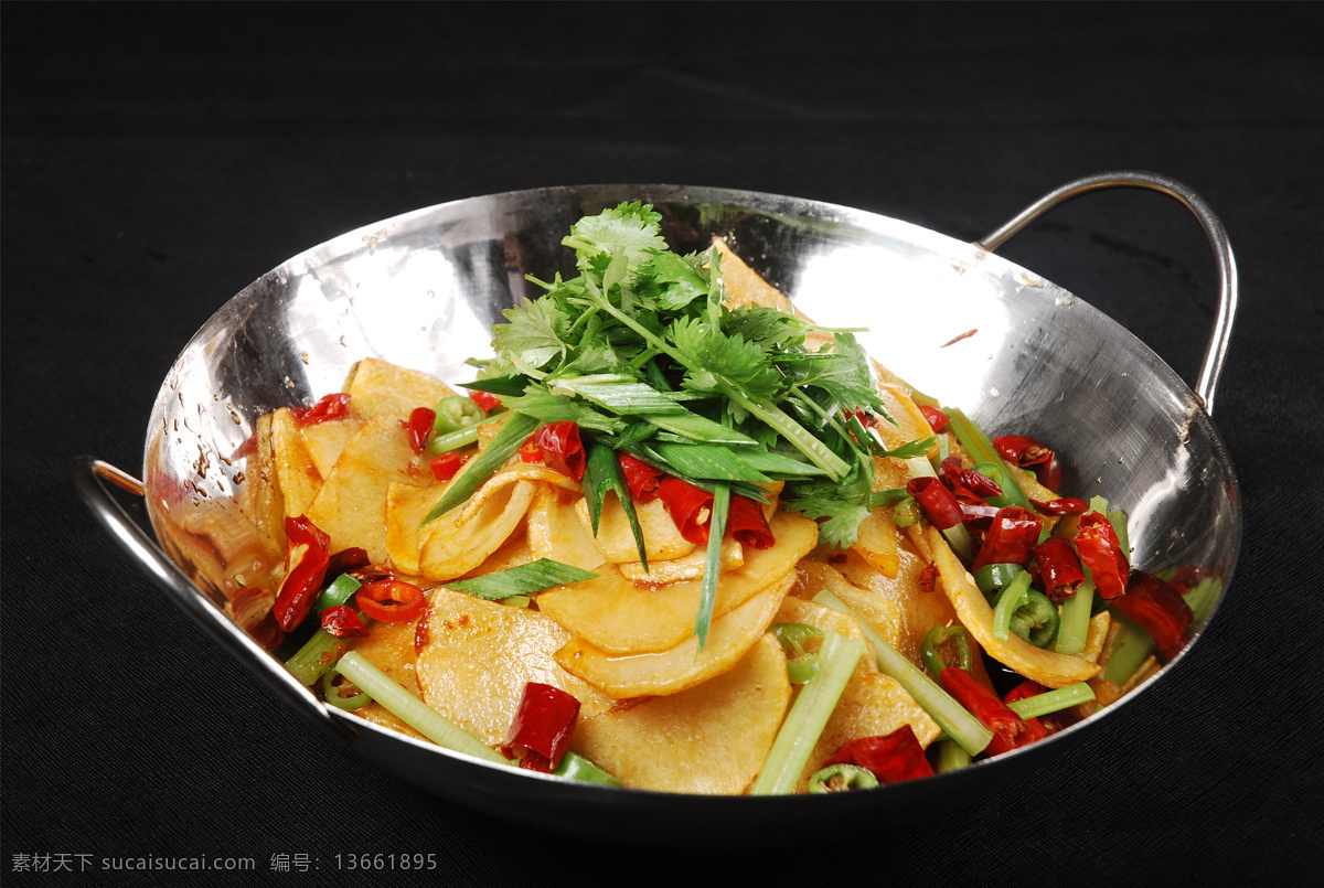 干锅土豆片 美食 传统美食 餐饮美食 高清菜谱用图