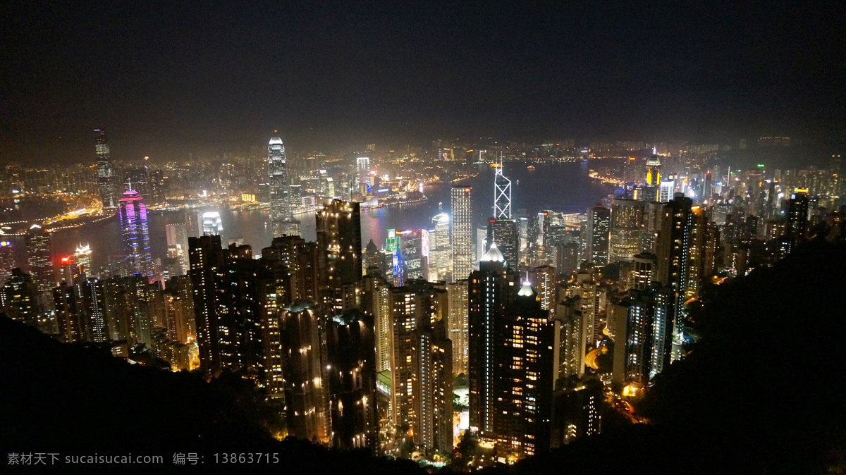香港 太平山 夜景 灯 旅游摄影 人文景观 装饰素材 灯饰素材