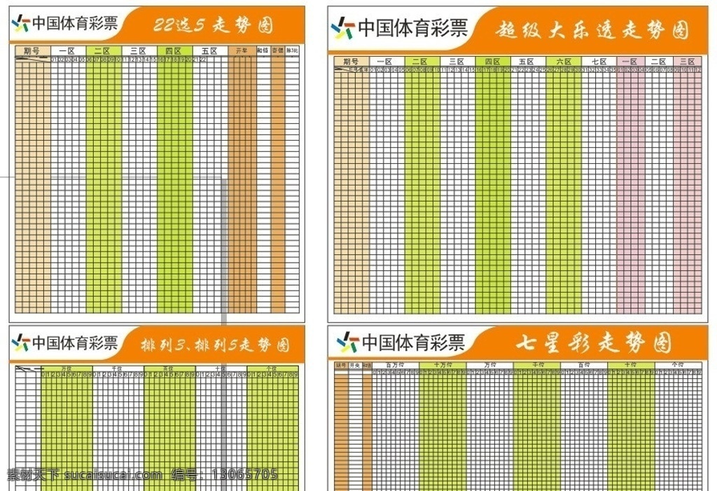 体彩走势图 体彩 超级 大乐 透 走势图 排列 三 五 选 七星彩走势图 矢量