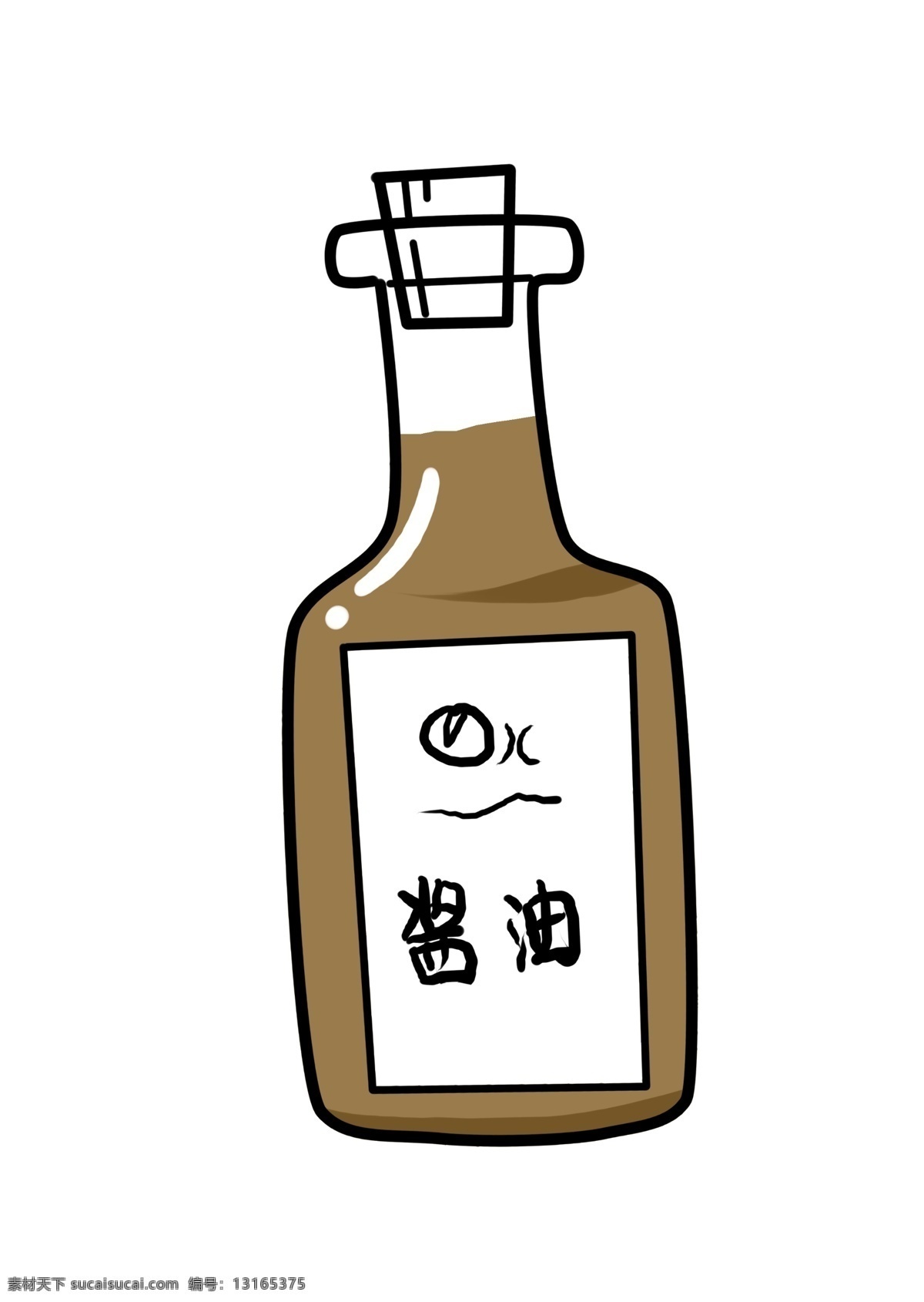 瓶装棕色酱油 酱油 调料 棕色
