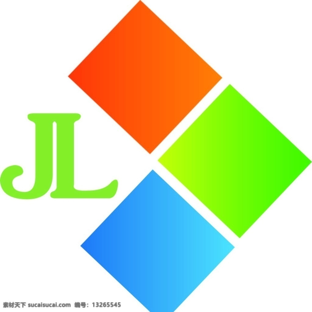 公司logo 红绿蓝色块 企业logo 字母jl 矢量图 pdf 标志图标 企业 logo 标志