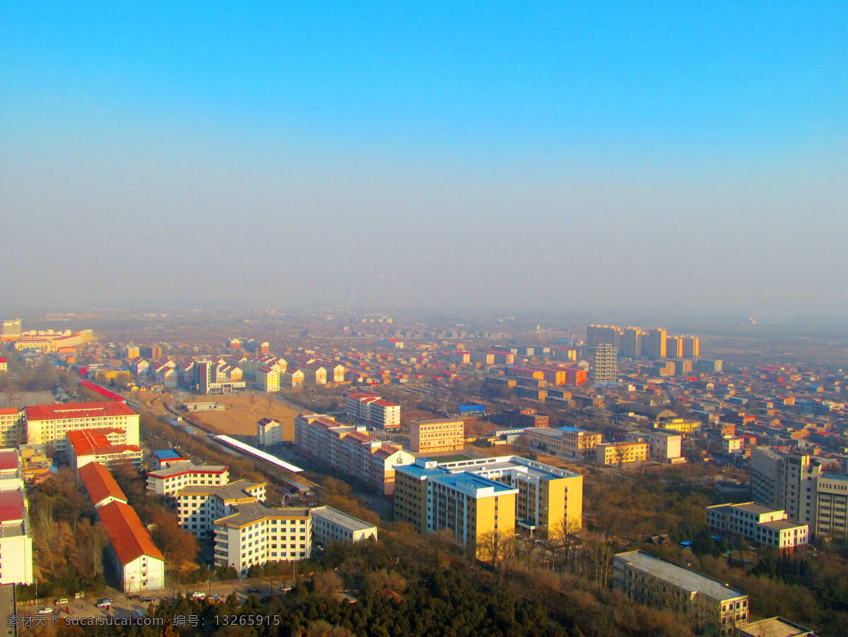俯瞰中北大学 太原 中北大学 俯瞰 远眺 建筑 建筑景观 自然景观