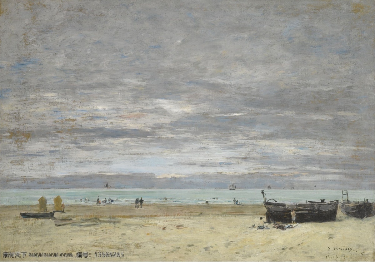 大师 画家 风景画 静物 油画 建筑 装饰画 beach the on boats boudin eugene 人物 高清 西方 国外 现代 家居装饰素材