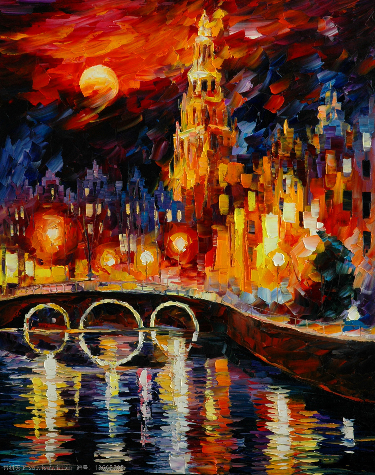 灯光 灯火 风景 风景画 挂画 河流 河水 绘画 油画 滨河 夜景 设计素材 模板下载 滨河夜景 油画风景 艺术 油画艺术 夜晚 路灯 西方油画 景色 欧美油画 油画作品 绘画书法 文化艺术 装饰素材