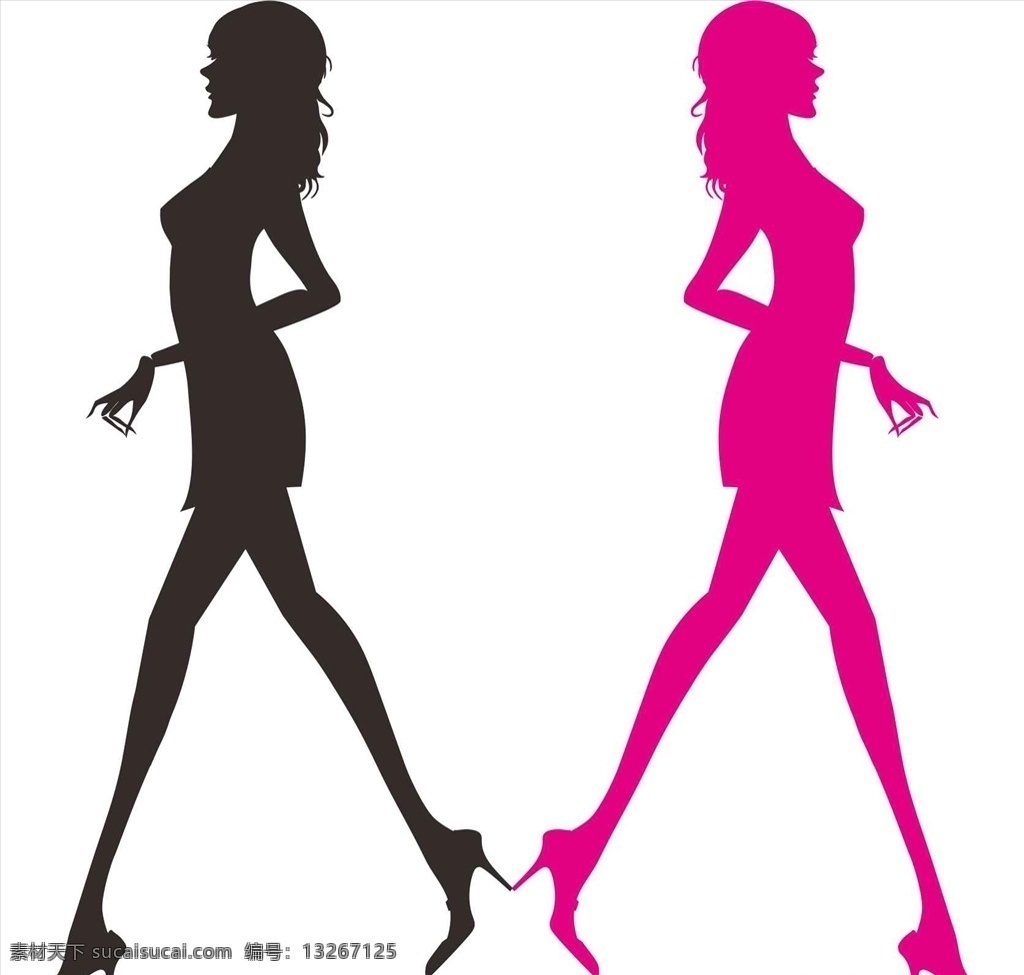 女性 剪影 矢量 女性剪影 矢量素材 矢量图 女郎 人物剪影