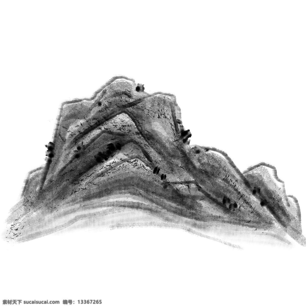 手绘 水墨 山中 国风 古典 山景 水墨山 夕阳 中国风 山 装饰 图案 黑白 手绘山 卡通 创意风景 中国风景